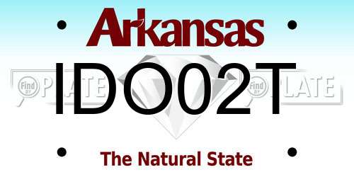 IDO02T Arkansas License Plate