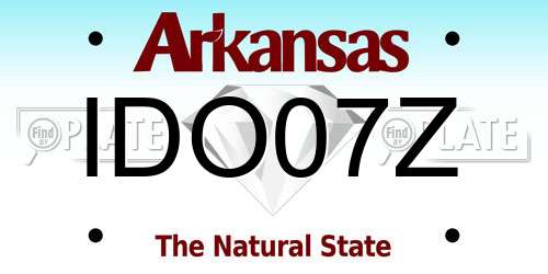 IDO07Z Arkansas License Plate