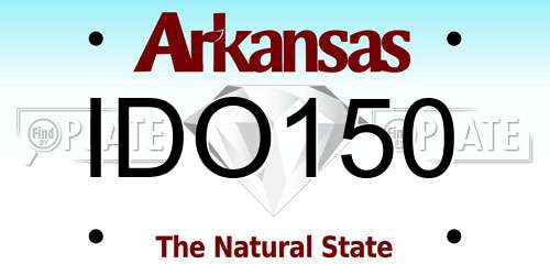 IDO150 Arkansas License Plate