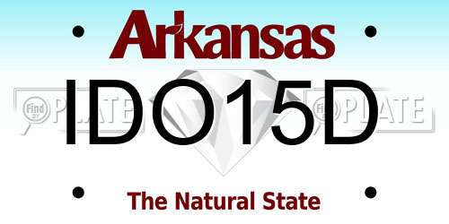 IDO15D Arkansas License Plate