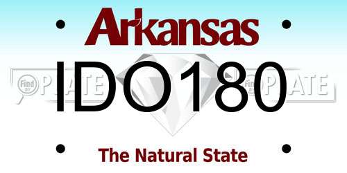IDO180 Arkansas License Plate