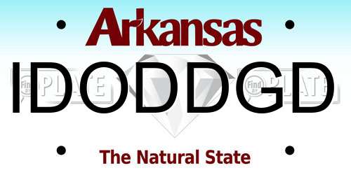 IDODDGD Arkansas License Plate