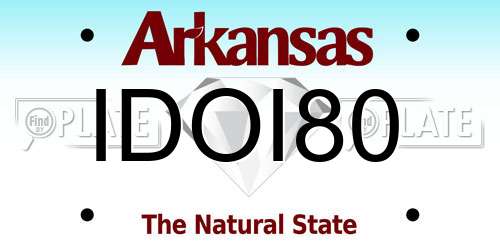 IDOI80 Arkansas License Plate