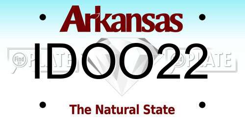 IDOO22 Arkansas License Plate