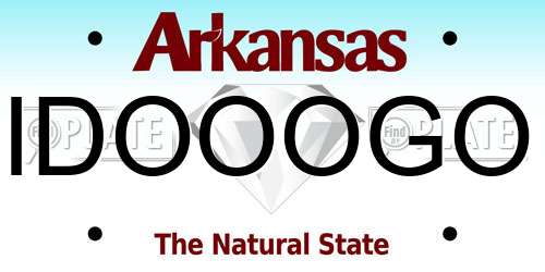 IDOOOGO Arkansas License Plate