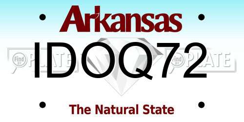 IDOQ72 Arkansas License Plate