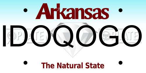 IDOQOGO Arkansas License Plate
