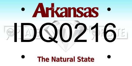IDQ0216 Arkansas License Plate