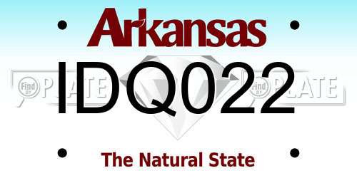 IDQ022 Arkansas License Plate