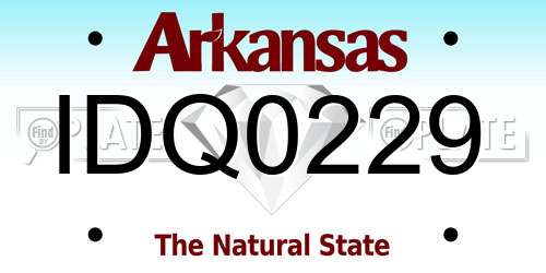 IDQ0229 Arkansas License Plate
