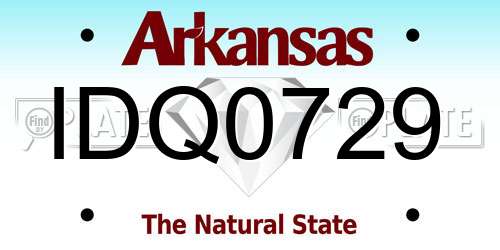 IDQ0729 Arkansas License Plate
