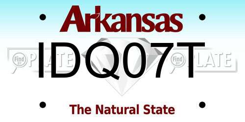IDQ07T Arkansas License Plate