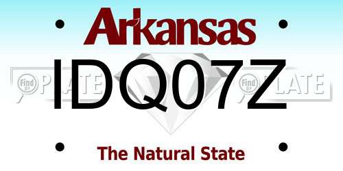 IDQ07Z Arkansas License Plate