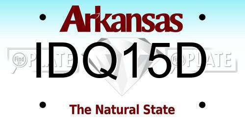 IDQ15D Arkansas License Plate