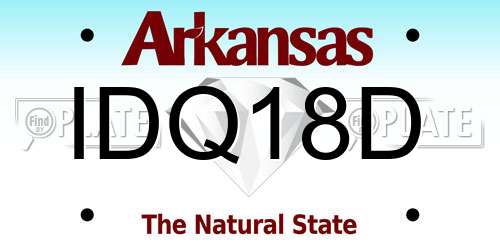 IDQ18D Arkansas License Plate