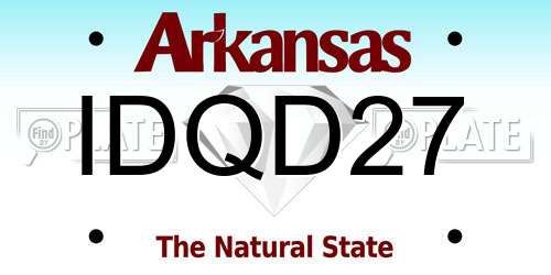 IDQD27 Arkansas License Plate