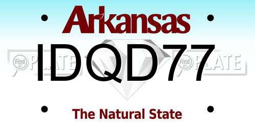 IDQD77 Arkansas License Plate