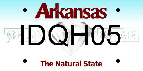 IDQH05 Arkansas License Plate