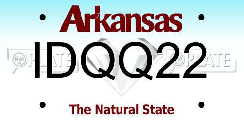 IDQQ22 Arkansas License Plate