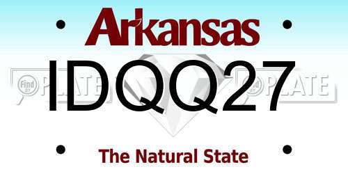 IDQQ27 Arkansas License Plate