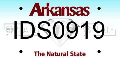 IDS0919 Arkansas License Plate
