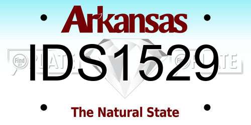 IDS1529 Arkansas License Plate