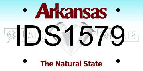 IDS1579 Arkansas License Plate
