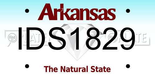 IDS1829 Arkansas License Plate