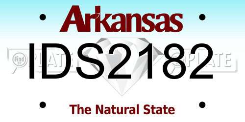 IDS2182 Arkansas License Plate
