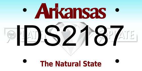 IDS2187 Arkansas License Plate