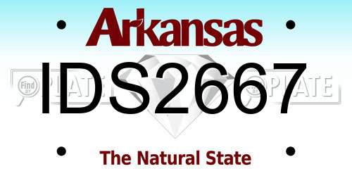 IDS2667 Arkansas License Plate