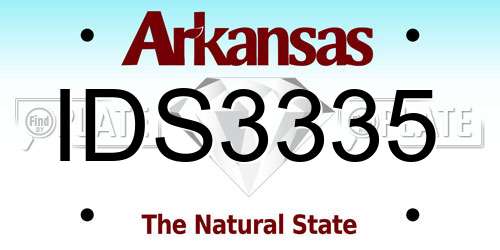 IDS3335 Arkansas License Plate