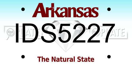 IDS5227 Arkansas License Plate