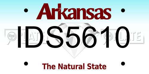 IDS5610 Arkansas License Plate