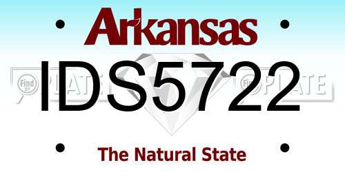 IDS5722 Arkansas License Plate
