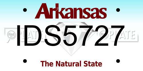 IDS5727 Arkansas License Plate