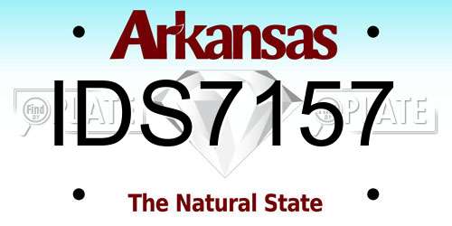 IDS7157 Arkansas License Plate