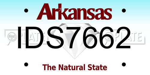 IDS7662 Arkansas License Plate