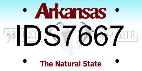 IDS7667 Arkansas License Plate