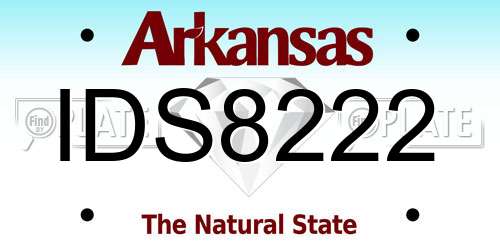 IDS8222 Arkansas License Plate