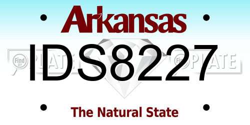 IDS8227 Arkansas License Plate