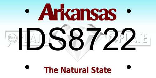 IDS8722 Arkansas License Plate