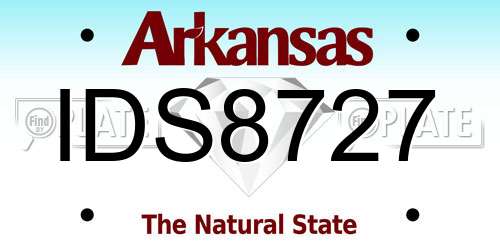 IDS8727 Arkansas License Plate