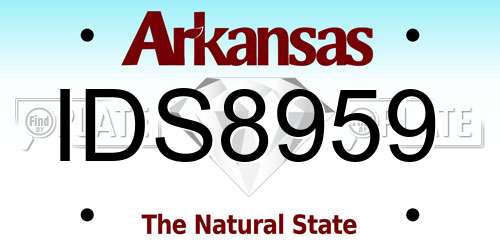 IDS8959 Arkansas License Plate