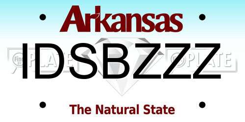 IDSBZZZ Arkansas License Plate