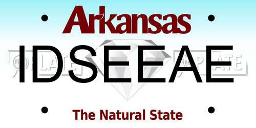 IDSEEAE Arkansas License Plate