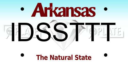 IDSSTTT Arkansas License Plate
