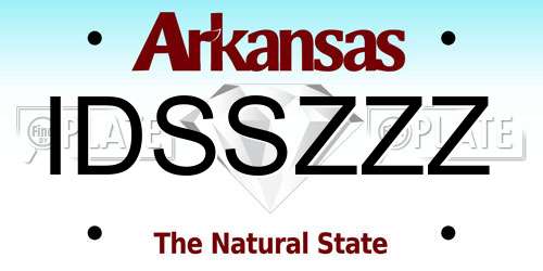 IDSSZZZ Arkansas License Plate
