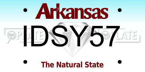 IDSY57 Arkansas License Plate