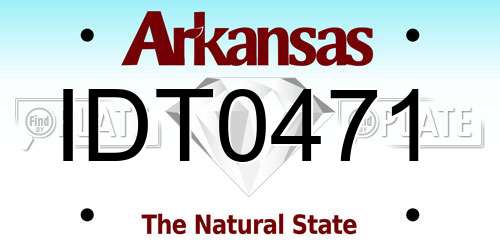 IDT0471 Arkansas License Plate